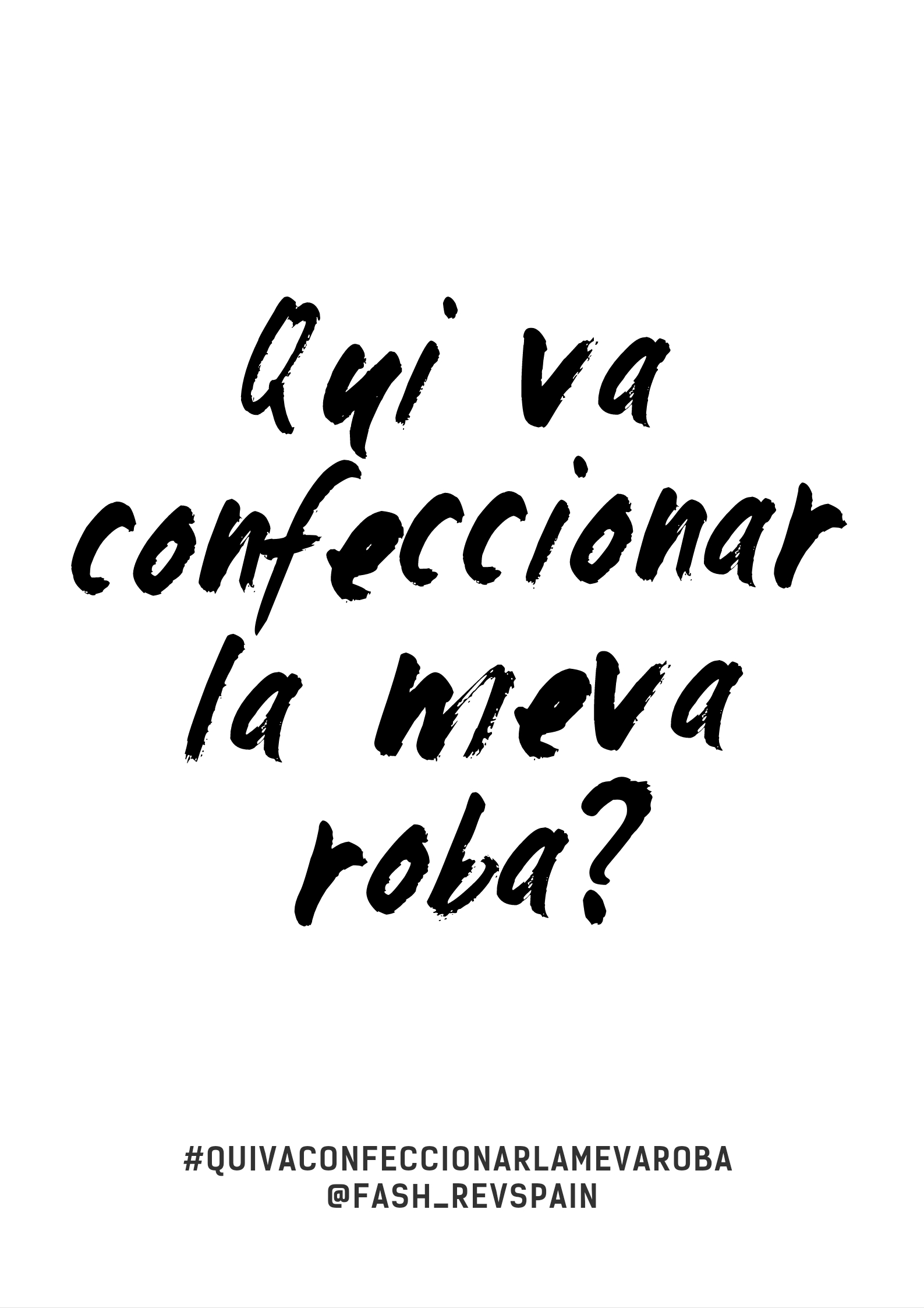Cartel Fashion Revolution en catalán